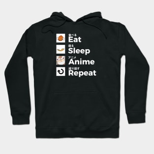 Eat Sleep Anime Repeat Again Hoodie